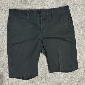 Black flat shorts
